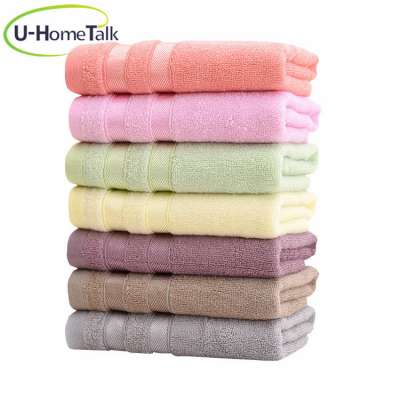 U-HomeTalk UT-TJ025 China Manufacture Supplier Eco-friendly Towel Soft Textile Natural Bamboo Fiber Bath Towel, Hand Towel